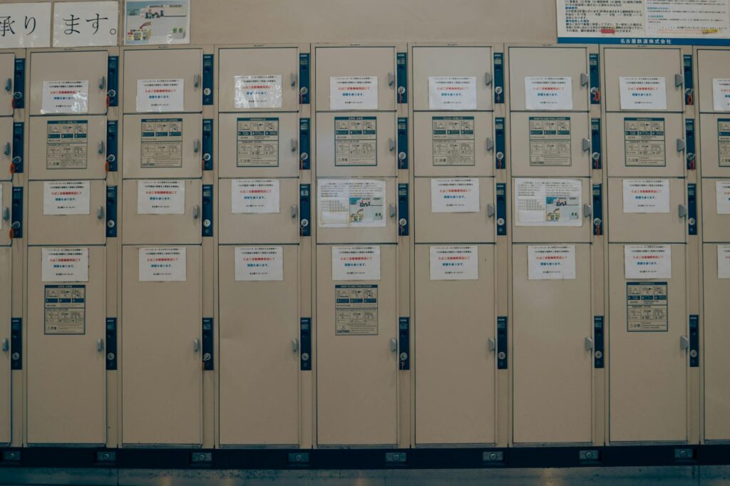lockers in corridor